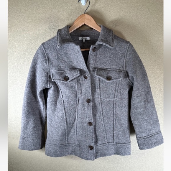 Madewell Boiled Wool Bridgman Sweater-Jacket - Picture 7 of 12